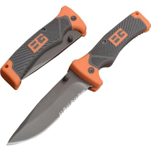 DuoClang Camping Portable Folding Blade Knife Titanium 7Cr17Mov Steel Blade Cutter Pocket Knives Tool