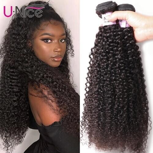 Unice Hair Mongolian Kinky Curly Hair Bundles Afro Kinky Curly Hair Curly Human Hair Bundles Weaves 1/3 bundles deal