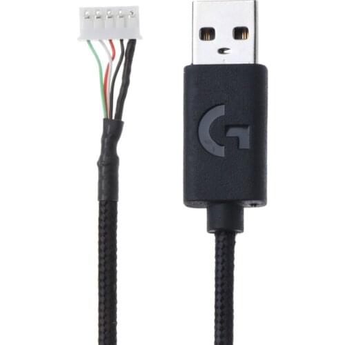 K92F Black, Fast Transmission USB Line Wire Cable Replacement Repair Accessories Compatible with G502 Game Mouse