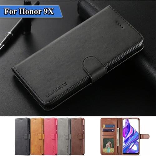 Huawei Honor 9X Case Flip 360 Magnetic Phone Case For Honor 9X Case Leather Vintage Wallet Case On Honor 9X Cover Photo Frame 9X