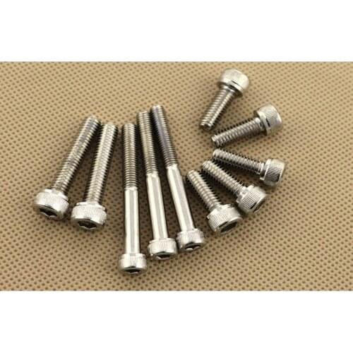 M4 12.9 Grade Nickel Plated Hexagon Socket Head Cap Screws/Bolts/Alloy Steel Hexagon Socket Head Cap Screws M4*5-M4*70 50 Pcs