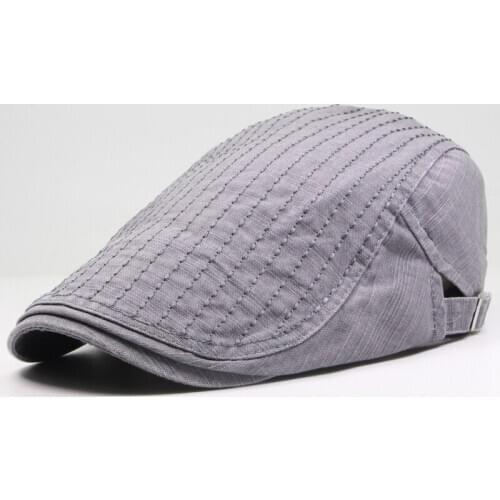 CNTANG Suture Fashion Berets Men Summer Flat Hats Casual Visor Brand Caps Designer Retro Mens Cotton Cap Beret Adjustable