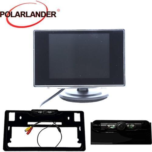 Japanese lisence platee led rear view camera monitor Car Monitor 3.5 inch TFT LCD Assist Backup Reverse Monitor Auto TV Car