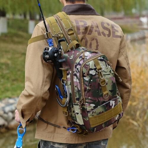 Men Military Tactical Backpack Camping Fishing Shoulder Bag Hiking Rucksack Travel Male Sling Sport Bags Mochila Molle XA994WA