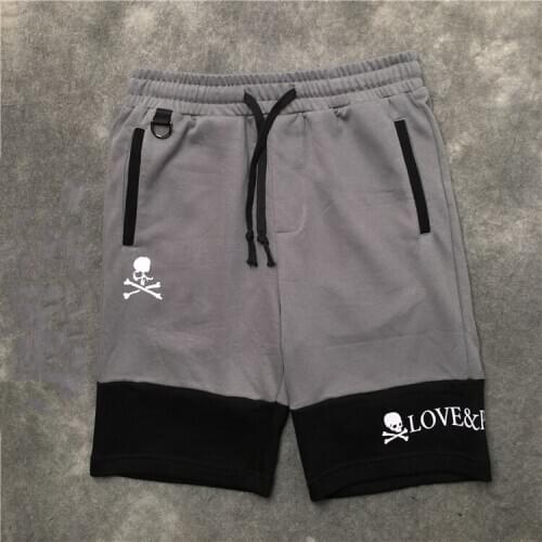 Men high New Novelty Luxury Mastermind Skull bone Comfortable Classic Striped Skateboard Street Cotton Casual Shorts #Ba1