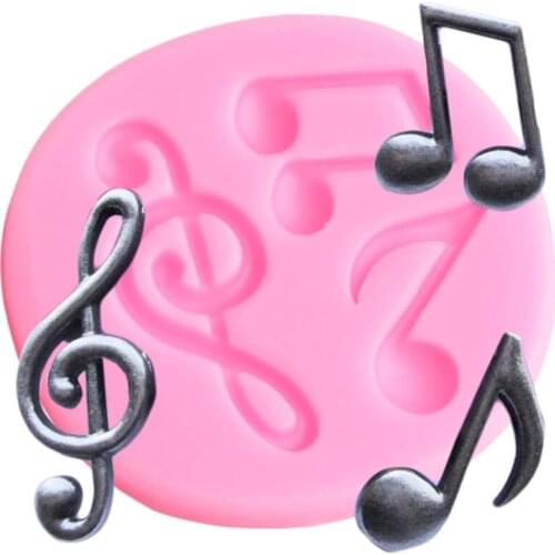Music Notes Silicone Mold Chocolate Making Mould DIY Party Cupcake Topper Fondant Cake Decorating Tools Candy Clay Resin Moulds