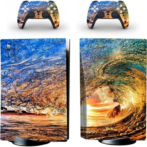 PS5 skin sticker is suitable For PlayStation 5 console and controller skin sticker standard disc version