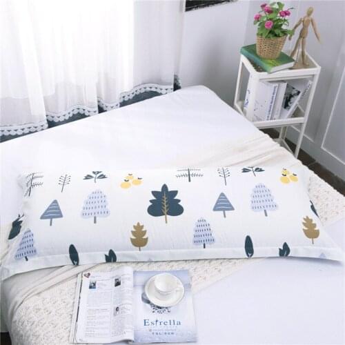 Cartoon Flowers Print Home Long Pillow Case Large Size Double Person Body Pillowcase Soft Cotton Bedding Lover Pillow Cover