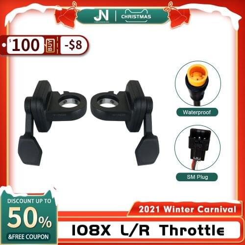 Wuxing Thumb Throttle 108X Ebike Trigger Throttle Plastic Finger Throttle Right/Left Hand 24V-96V Waterproof Plug Conversion Kit