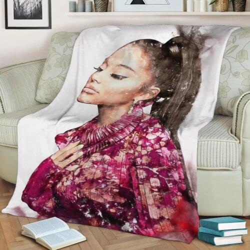 Ariana Grande 15 3D Print Plush Blanket Throw On Sofa Home Decor Soft Warmth Washable Nap Blanket Dropshipping