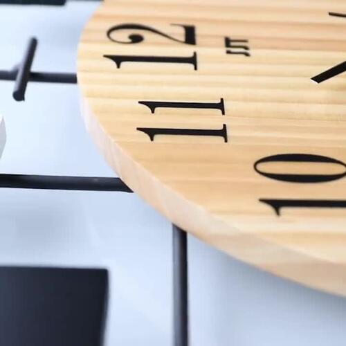Nordic simple watch living room solid wood wall clock home decoration silent clock creative electronic products