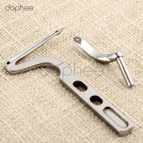 Dophee 2pcs/set Pegasus M700 Overlock Sewing Machine Looper Curved Needle Hook Line Curved Needle Sewing Machine Spares Parts