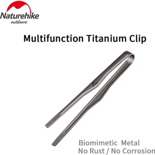 Naturehike Outdoor Camping Picnic Titanium Clip Ultralight High Temperature Resistance No rust No Corrosion Healthy