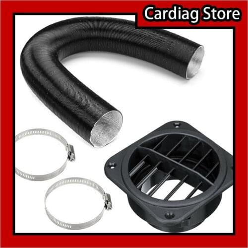 Tube With Clip And Square Parts Warm Air Outlet Exhaust Hose Automobile Accessories Suit