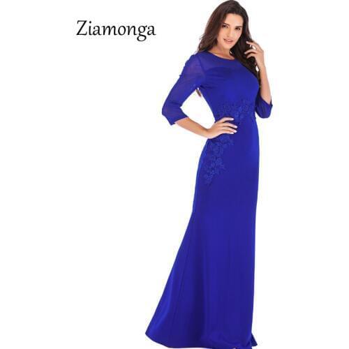Ziamonga Vestidos Verano 2019 Evening Mermaid Gown Trumpet Lace Prom Party Bodycon Dress Long Maxi Wedding Party Sexy Dress