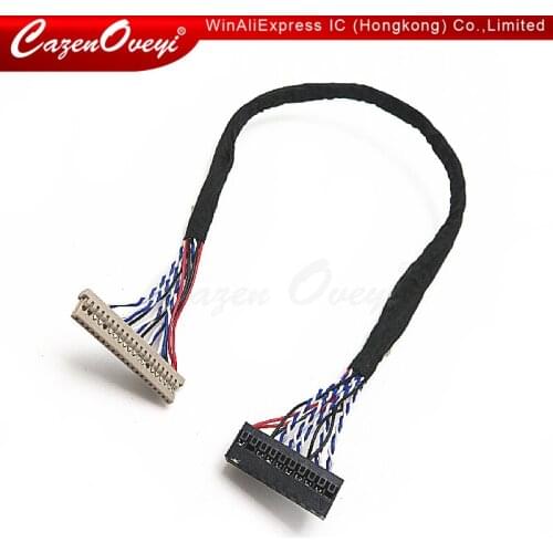 1pcs/lot 400MM DF14-20P-D8 1ch 8bit 20pin LVDS CABLE wire to dupont for LCD board In Stock