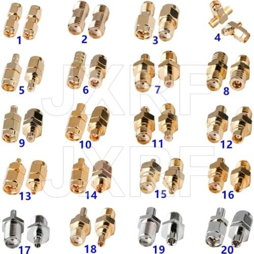 1PCS SMA To SMA SMB MCX MMCX CRC9 TS9 male female Adapter RF Connector