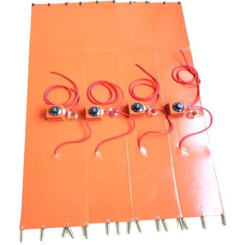 120V 800W 120*1680*1.5mm Oil drum heater with dial thermostat 1500mm lead wire