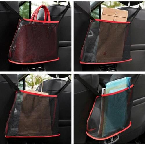 40x11.5x26cm Big Capacity Car Handbag Holder Purse Pocket Smaller Items Storage Dog Barrier Driver Mesh Pouch On Back Two Seats