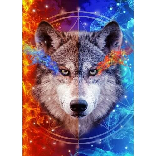 Wolf DIY 5D Diamond Painting Full Round Rhinestone Paintings Animal Diamond Embroidery Cross Stitch Mosaic Home Decor