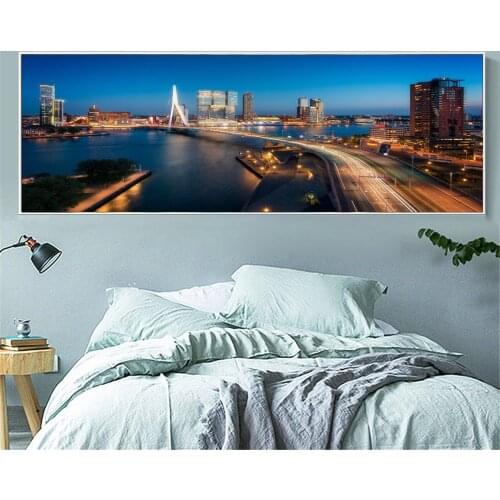 Square Round Drill 5D DIY Diamond Painting Bridge Building City Highway Netherlands mosaic full Embroidery Cross Stitch 5D Home