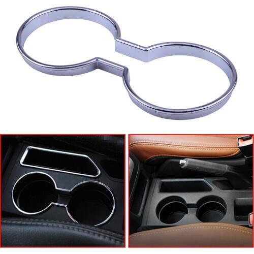 CITALL Car Chrome Plated Cup Holder Position Panel Cover Trim for Jeep Patriot Compass 2011 2012 2013 2014 2015 2016 2017