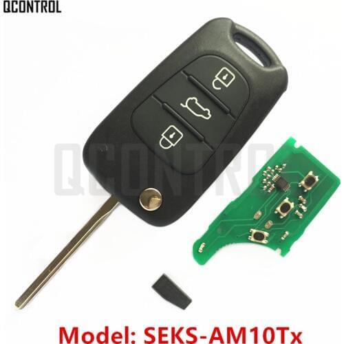QCONTROL Car Remote Key for KIA SEKS-AM10Tx Sportage/Rondo/Sorento/K2/Rio/Pride/K3/Forte/Cerato/K5/Optima/Soul CE 0678