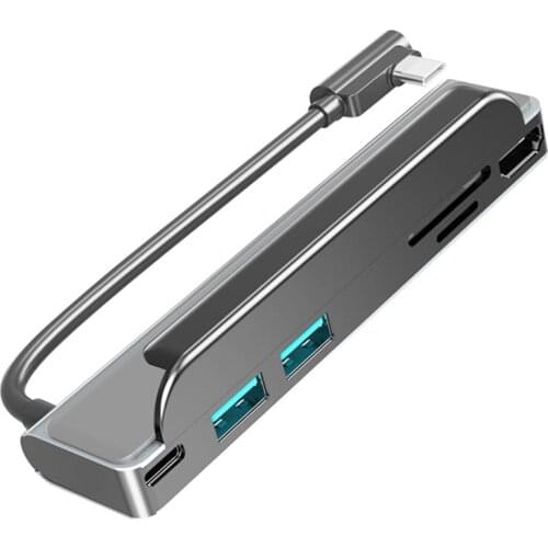 Type-C Docking Station USB C HUB HDMI-Compatible+USB3.0+PD+TF Support 4K for Laptop PC