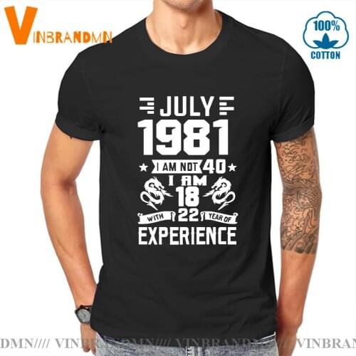 August September October December 1981 BIRTH YEARS shirt Mens T shirt Casual Fashion January February March April May June July