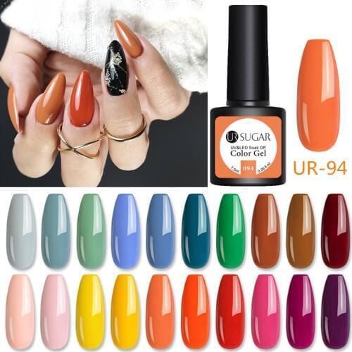 UR SUGAR 122 COLORS Gel Nail Polish Nail Art Soak Off UV LED Gel Yellow Orange Semi Permanent Varnish Nails varnish