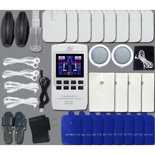 Electrotherapy Physiotherapy Pulse Massager Muscle Stimulator LCD Rechargeable Massage apparatus 110-220v