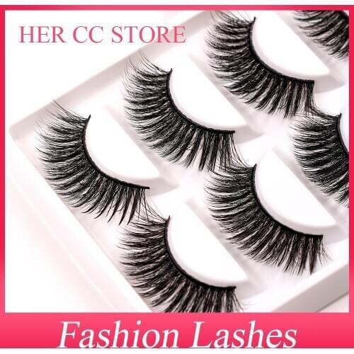 INDIVIDUAL PACKING 5PAIRS 0.07mm 3D SOFT DRAMATIC NATURAL THICK FASHION FALSE EYELASHES HIGH QUALITY MAKUP（A7)