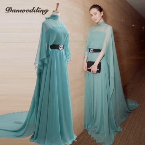 Junoesque Evening Dress Two Pieces Set A-Line Strapless-Neck Chiffion Prom Dress Sashes Boho Party Evening Gowns Real Photo