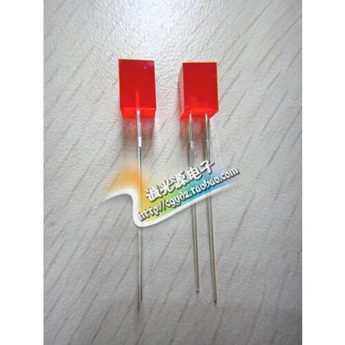 Red 5X5X7 LED light 5*5*7 light emitting diode lamp super bright square without foot length