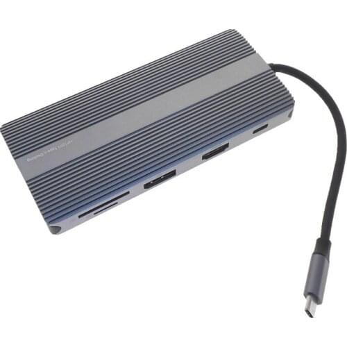 Multi-function docking station USB-C multi-port hub usb 3.0 type 3.0 LAN RJ45 HDMI output adapter HP1201