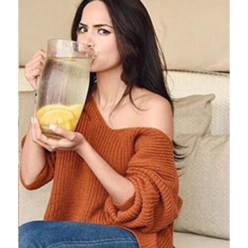 Fashion Woman Sweater V-Neck Long Sleeve Pullovers Irregular Streetwear Europe and American Style Ugly Christmas Sweater