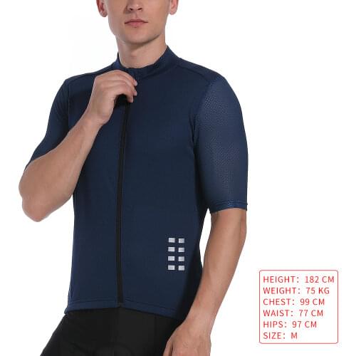 WOSAWE Cycling Jersey Mesh Breathable MTB Jersey Bicycle Shirts Short Sleeve Bike Wear Summer Reflective Bicycle Clothing