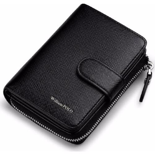 William Polo 100% Genuine Leather Italian Mens Wallet Card Holder High Quality for Men Carteira Masculina Кошелек Мужской