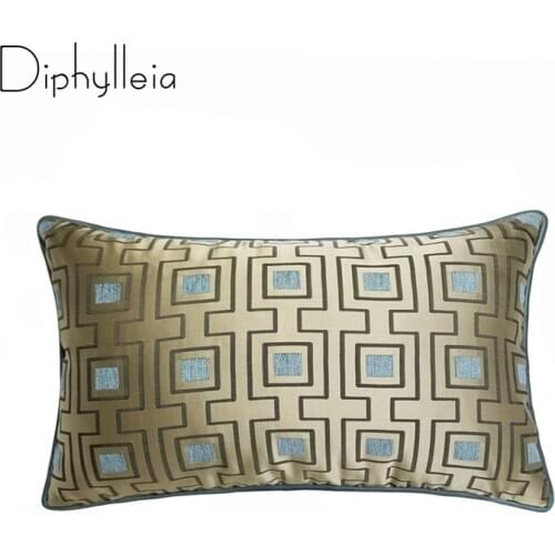 Diphylleia Chenille Jacquard Cushion Cover Gorgeous Home Decor Pillow Case Champagne Coussin Luxury For Living Room Sofa Chair
