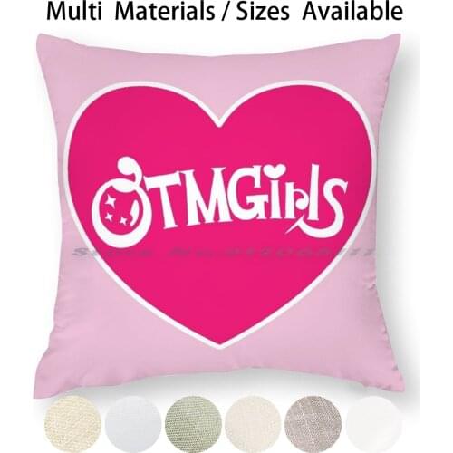 Otm Girls Pink Heart Logo-Aggretsuko Pillow Case Throw Pillow Cover Cotton Linen Flax Aggretsuko Agretsuko Anime Furry Bna Idol