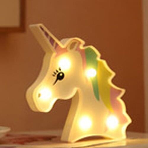 3D Night Light Lovely Unicorn Party Decor Flamingo LED Lamp Wedding Birthday Hawaii Party Girls Bedroom Decoration Room Light