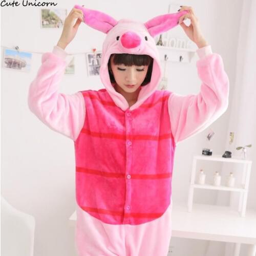 Cartoon Animal Pajamas Piglet Pig Cosplay Onesies Adults Jumpsuit Cos Costume for Halloween and Carnival pyjamas women sleepsuit