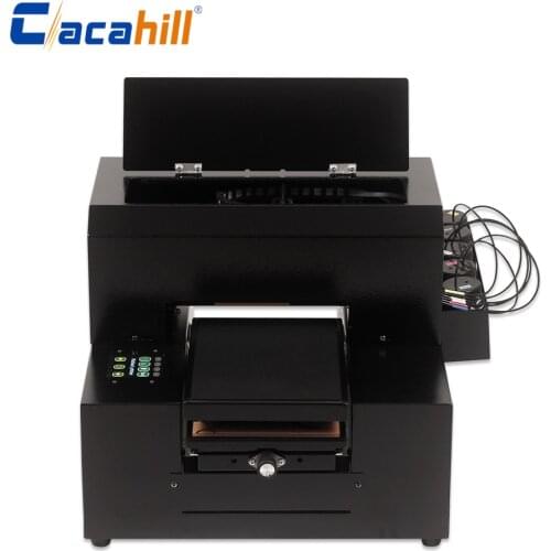Label maker UV inkjet printer A4 flatbed using Epson L800 print head for logo/T-shirt/bag/card printing