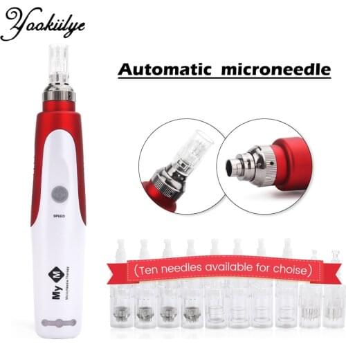 Professional Bayonet Dr Pen NeedleTip Exfoliate Shrink Pores Therapy Device Micro Needle Derma Pen with 12pcs Needle Cartridges