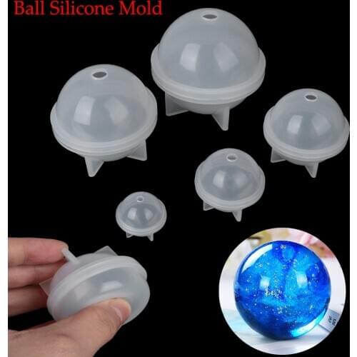 5 Sizes DIY Sphere Silicone Mold Resin Craft Ball Jewelry Making Mould Transparent Ball Pattern Die DIY Craft Making Supplies