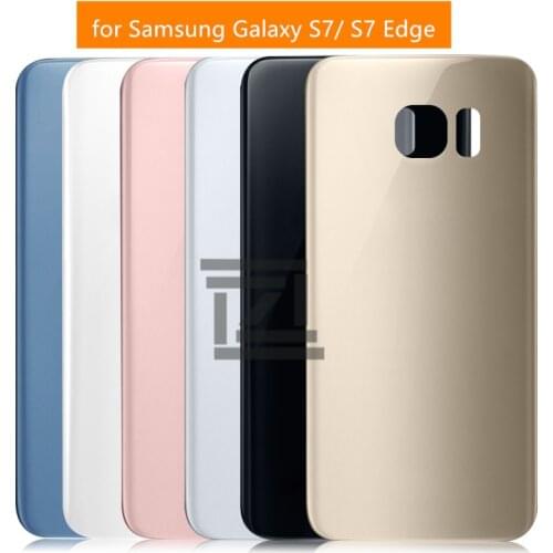 For Galaxy S7 Edge G935 Glass Battery Back Cover for Samsung Galaxy S7/ S7 Edge Rear Housing Door Cover Repair Parts