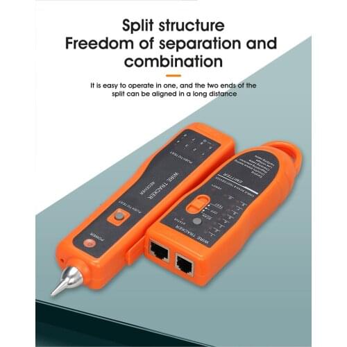 LAN Network Cable Tester Cat5 Cat6 RJ45 UTP STP Detector Line Finder Telephone Wire Tracker Tracer Diagnose Tone Tool Kit