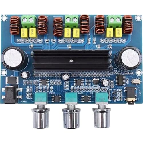 XH-A305 High-Power Digital Power Amplifier Board TPA3116D2 Bluetooth 5.0 Digital Power Amplifier 2.1 Channel with AUX