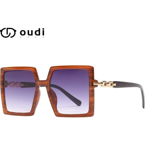 Oversized rectangle cd sunglasses women 2021 brand designer big large fashion shades for women festival oculos de sol feminino