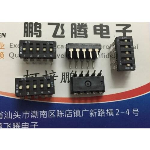 1PCS Original American CTS 210-5MS key type flat dial 5-bit dial code switch in-line 2.54mm coding 5P
